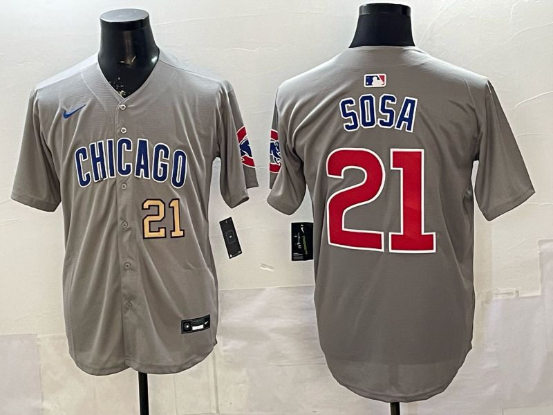 Men 2026 Chicago Cubs #21 Sosa Grey Game Nike MLB Jersey style 006